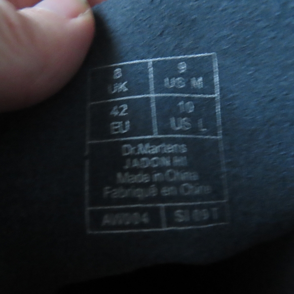 Dr. Martens Jadon Hi Rainbow Patent Leather 10 Eyelet Platform Boots UK 8 US 10 - Picture 9 of 11